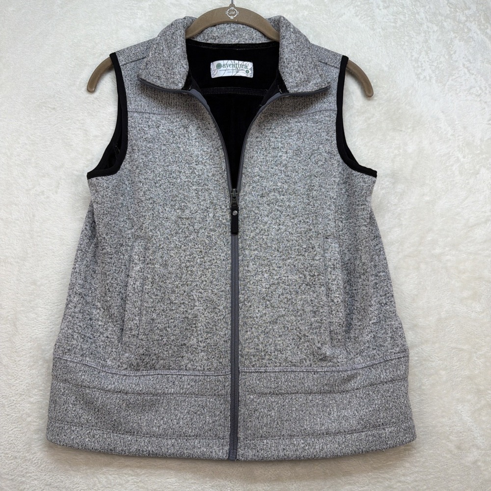 Aventura Women's Gray Fleece Vest Full Zip‎ Outdoor Hiking Casual Small